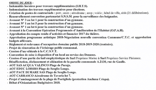 Réunion du conseil municipal du 9 mars 2018